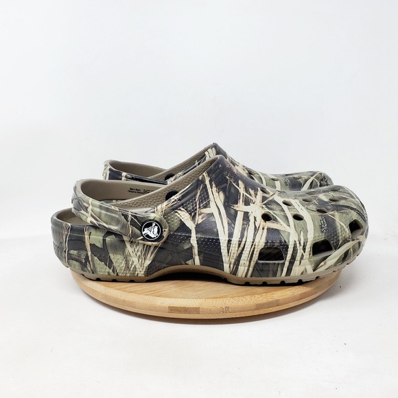 CROCS Shoes - Crocs Classic Realtree Sandals Womens 9 Camo Clog Slip On Water Shoes Boys Kids